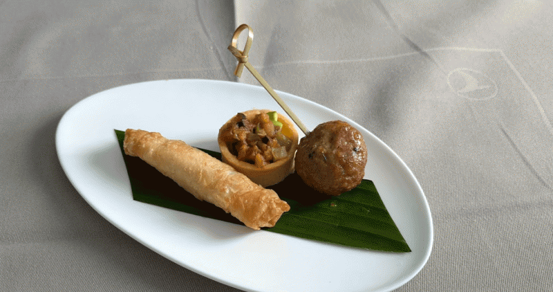 成田便の前菜盛り合わせ