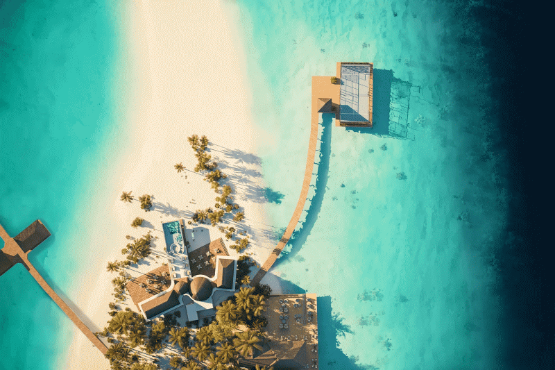 メイヤフシ モルディブ。モルディブ初の水上パデルテニスコートを完備