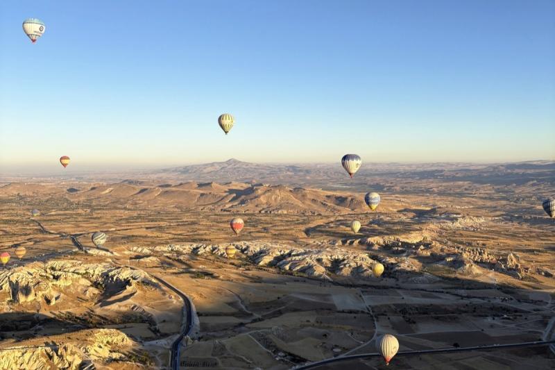 気球フライト。空中から