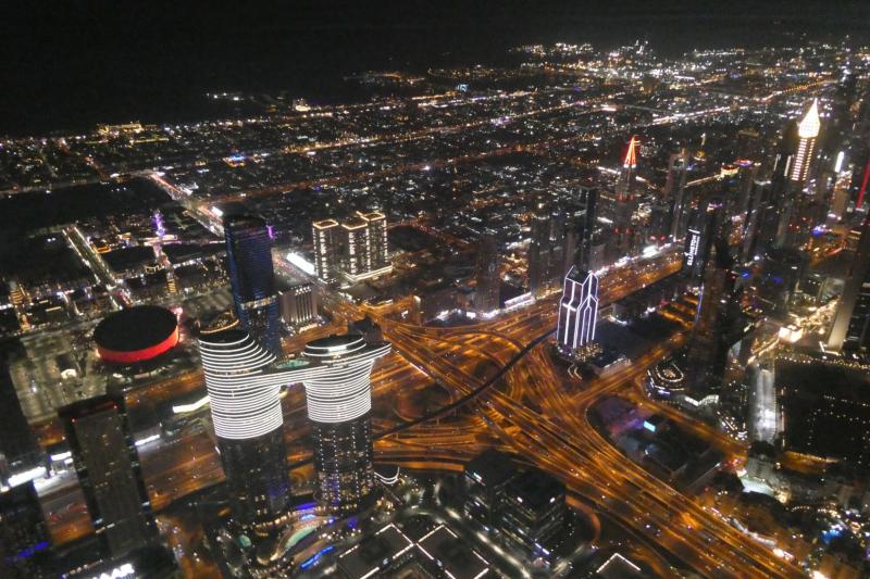 バージュ カリファの154階からの夜景の眺めは圧巻でした！