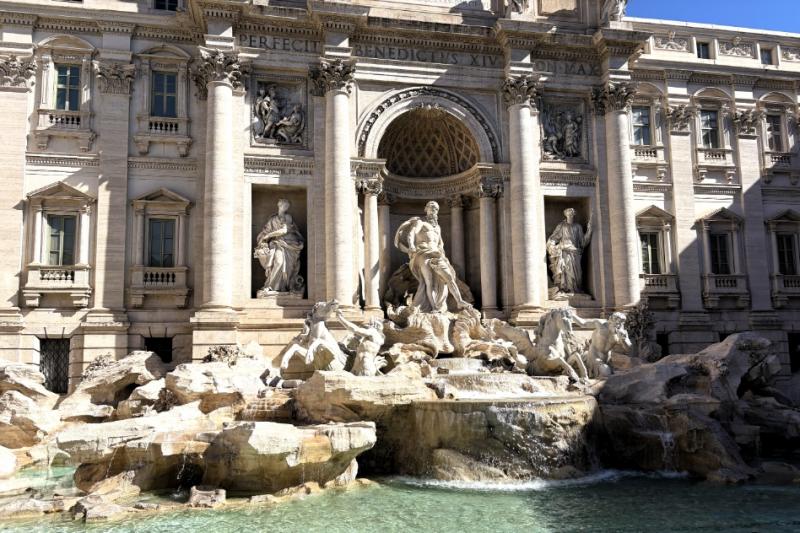 ローマのトレビの泉。憧れの場所を実際に訪れることができ、とても感動しました！