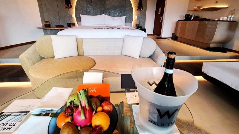 ダブルのお部屋ですがエキストラベッドをいれた状態です