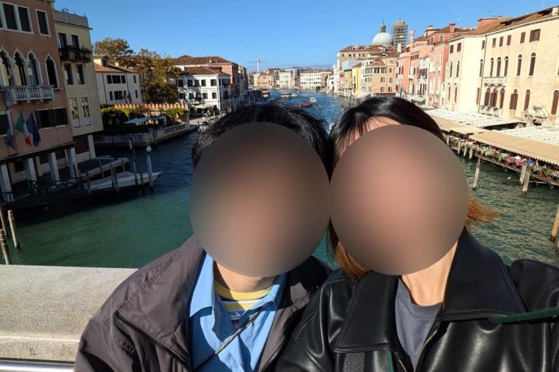 ベネチアのリアルト橋にて