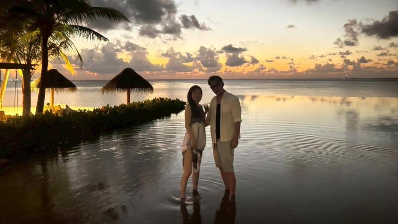 モルディブ、空が染まる瞬間