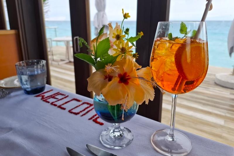 アペロール（イタリア産のリキュール）で乾杯♪