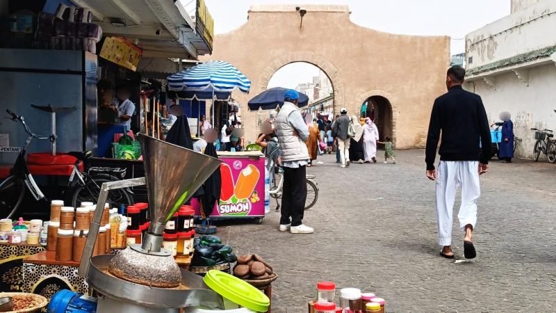 エッサウィラの旧市街でもたくさんアルガンオイルのお店があります
