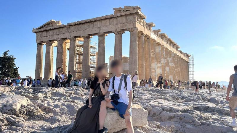 アテネのパルテノン神殿にて（ギリシャ）