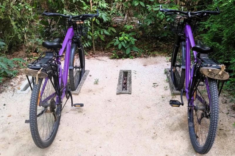 リゾートでは、施設内の移動に使える自転車がありました！