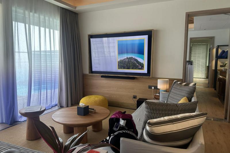 大きなソファが2つあるリビング