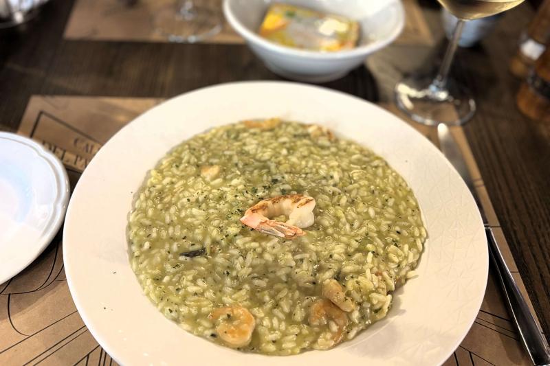 Ristorante ai Barbacaniのアスパラリゾット、しっかりアスパラの味も感じられました