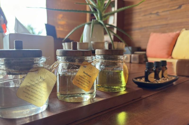 トリートメントで使用するオイルと香りを、好きなものから選ぶことができます♪