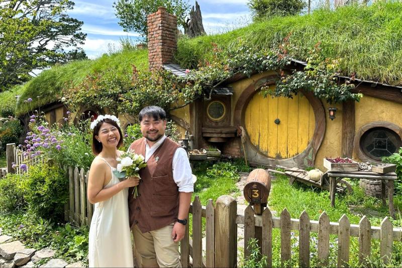 ホビット村でのセルフフォト