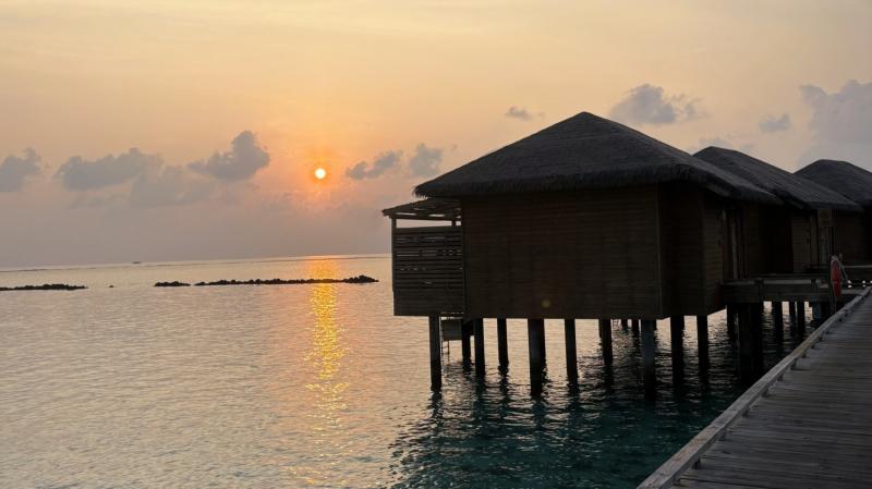 モルディブならではの静かなサンセットタイム