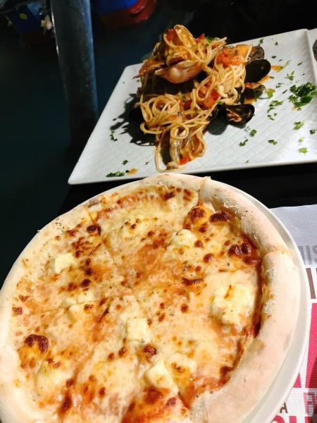 ベネチアのレストラン「Trattoria Alla Fontana」での食事