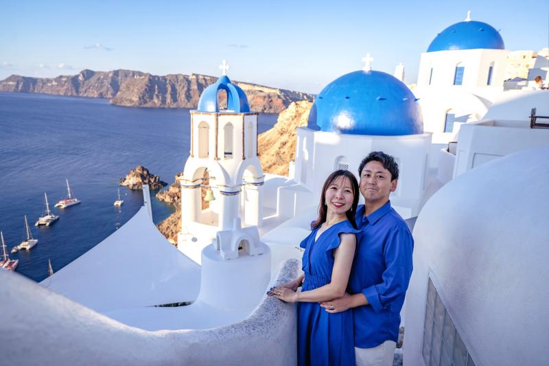 憧れのサントリーニ島にて