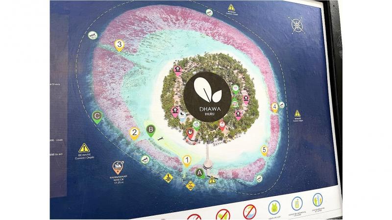 島の周囲の地図
