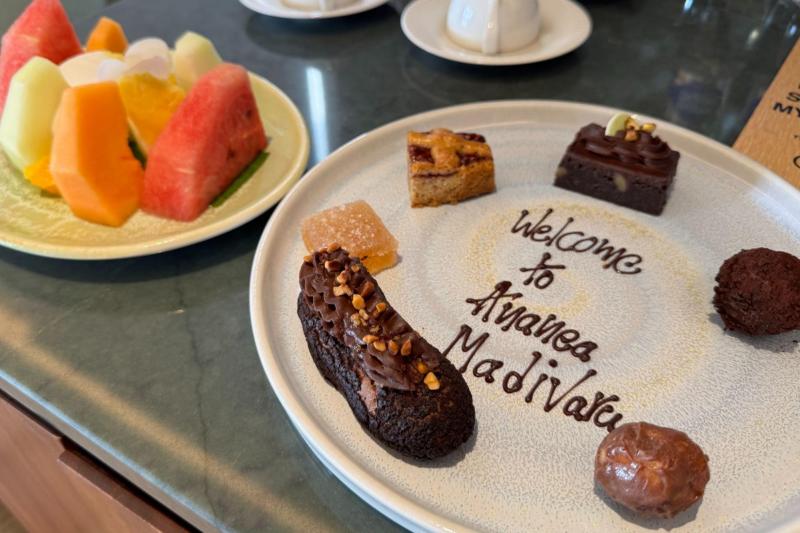 リゾート到着時のウェルカムプレート