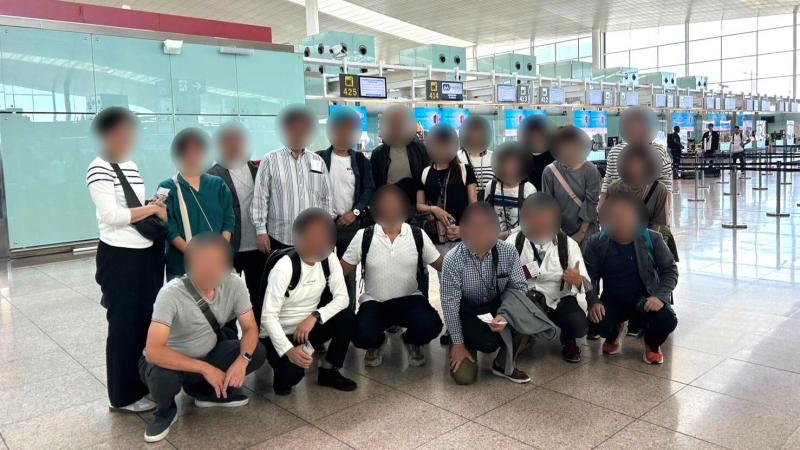 バルセロナ空港にて