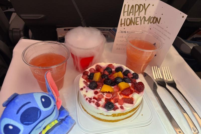 シンガポール航空でサプライズケーキ♪