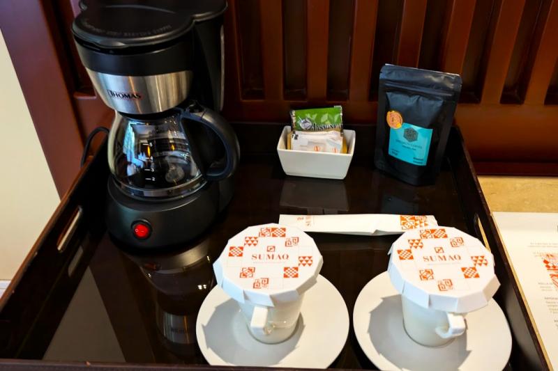 無料のカフェコーナー