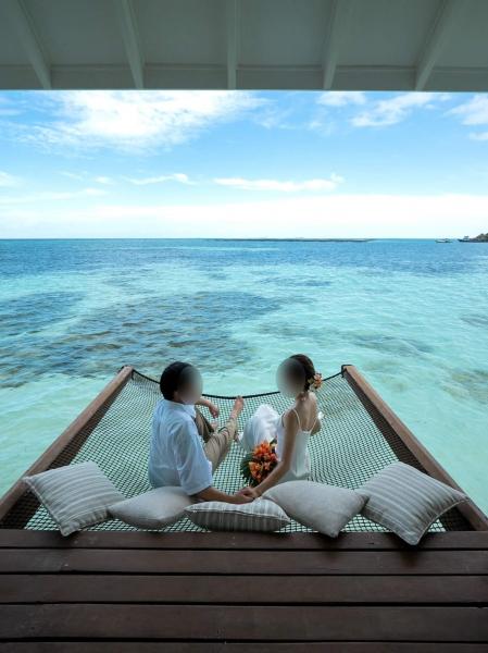 お部屋のハンモックで