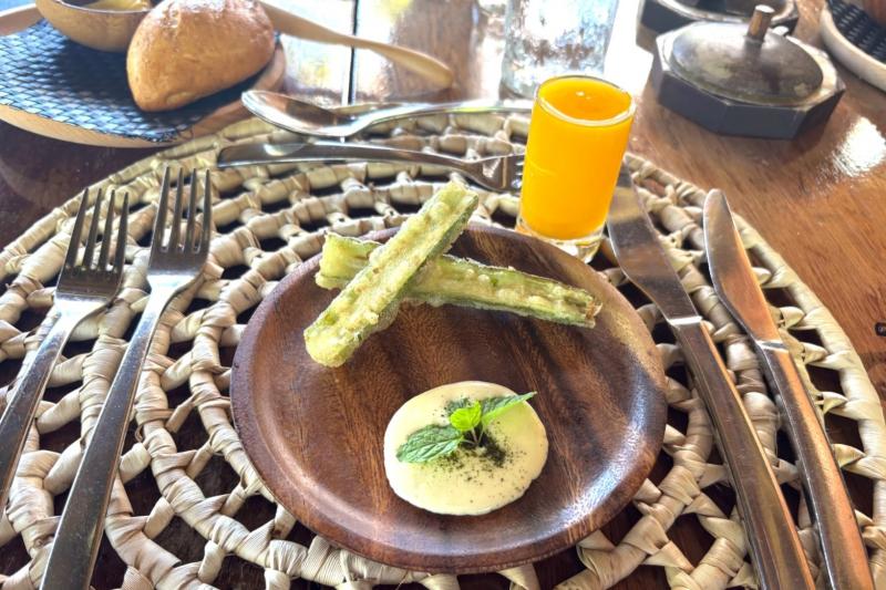新鮮な地元食材を利用した創作料理