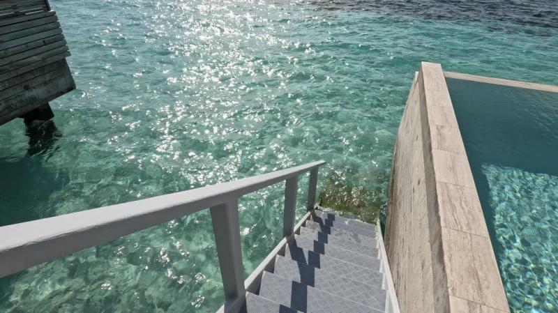 ヴィラから直接海へ。こちらのシュノーケリングスポットにもウミガメがいました！