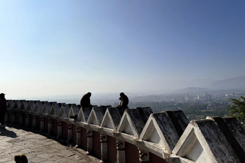 スワヤンプナート寺院の頂上からの眺め