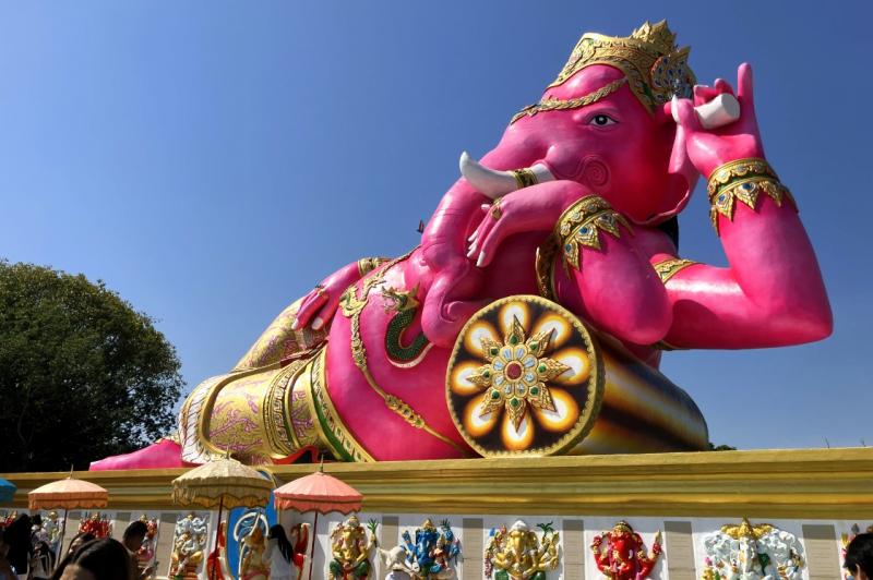 ピンクガネーシャ、これも見たかった（バンコク近郊・チャチュンサオ県）