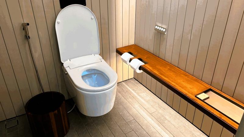 とてもきれいなトイレ。ウォシュレットも付いています
