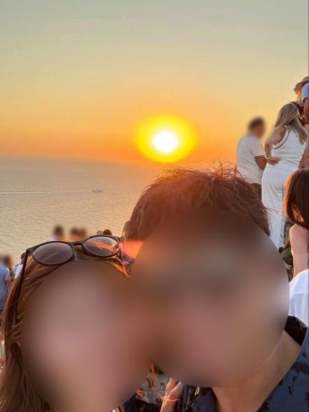 サントリーニ島・イアの夕日スポットで