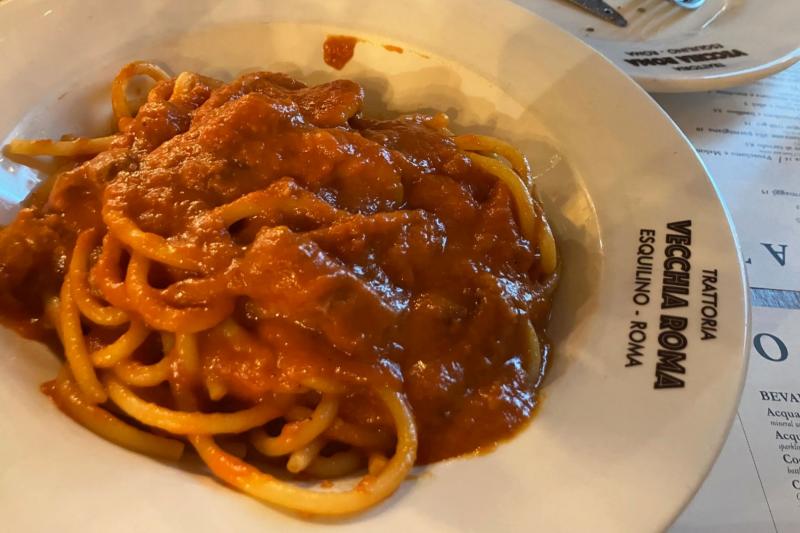 ｢Trattoria Vecchia Roma｣で食べたアマトリチャーナ