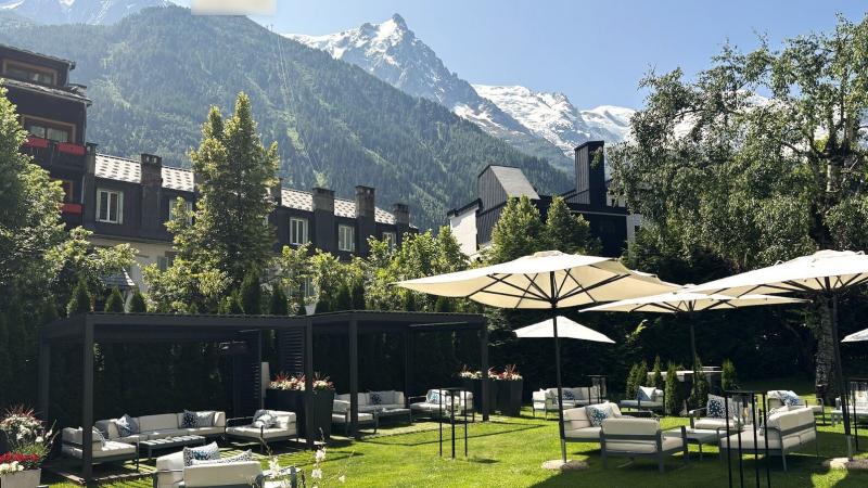 ホテル モンブラン シャモニーの中庭の景色が最高でした