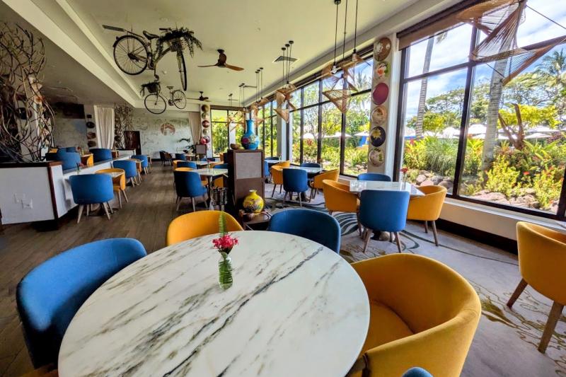 ベトナム料理を味わえる「マダムソー（Madame So）」。ベトナムでよく見る帽子もインテリアとして飾られていました