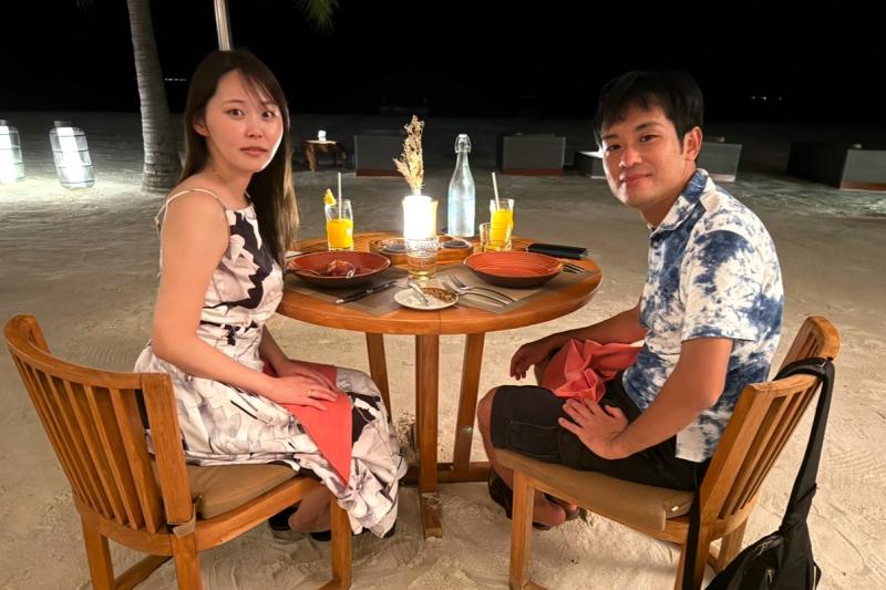 リゾートでのロマンティックディナーも忘れられない思い出です。相変わらずスタッフさんの写真技術が素晴らしい！