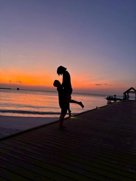 サンセット。外国の方と写真を撮って盛り上がった！！