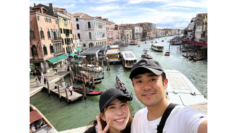 ベネチアで夫婦ツーショット！ 一生忘れることのない、最高の新婚旅行になりました