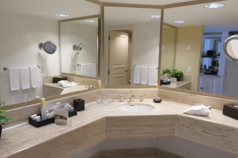 洗面所も3面に鏡があり、非常に広く、使いやすい造りとなっています