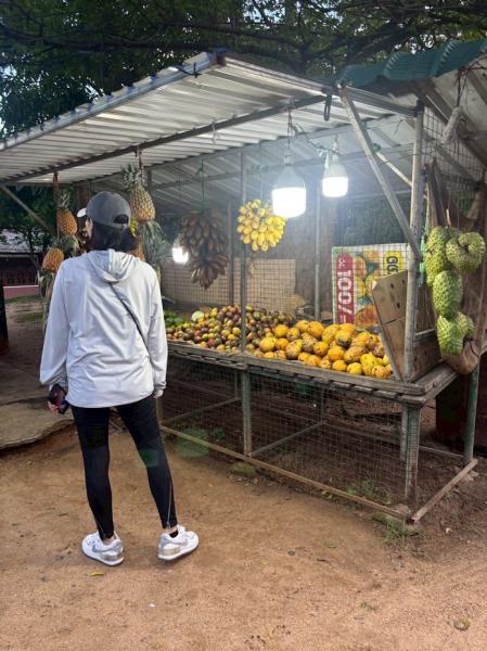 ローカルな店の果物。マンゴーもバナナも安いのに美味し過ぎた！！