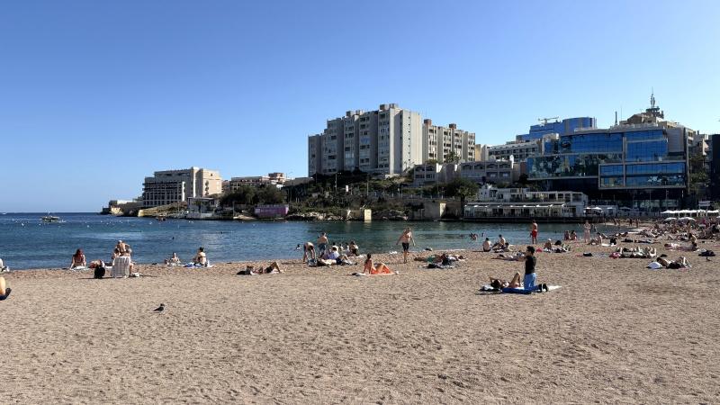 セントジュリアンのホテル周辺のビーチ