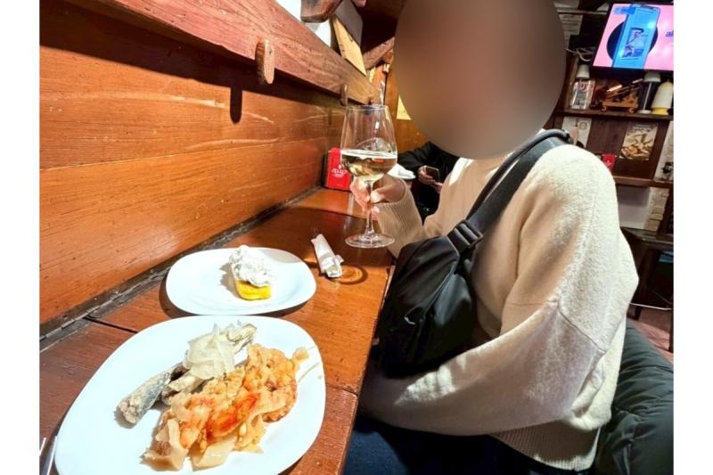 ベネチア「Osteria Al Bacareto」のシーフードの唐揚げ