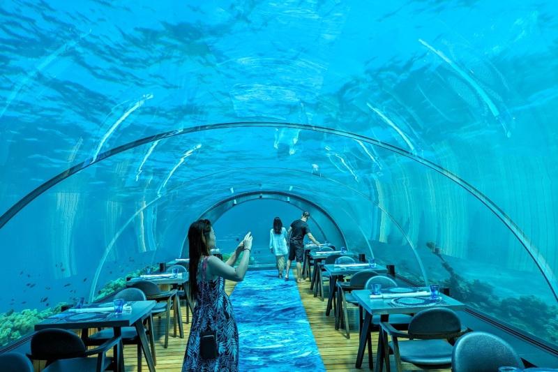 リゾートにある海中（水中）レストラン