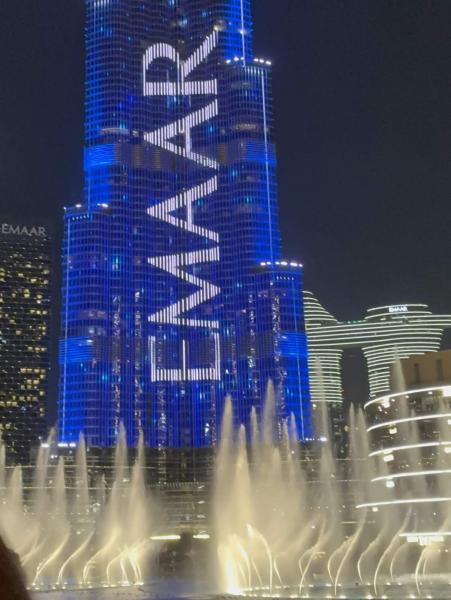 ドバイの噴水ショー