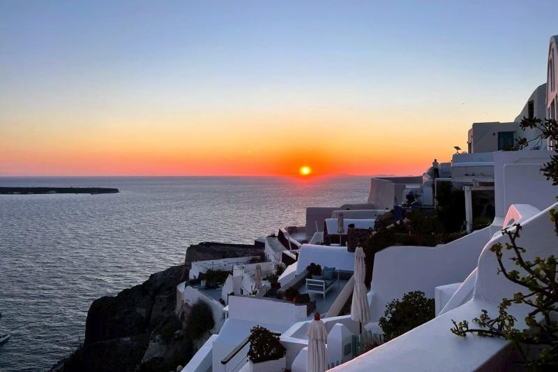 サントリーニ島・イアの夕陽