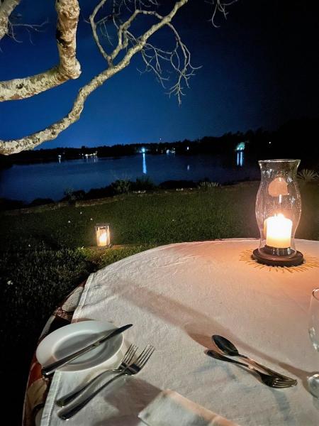 夜ご飯はお庭でキャンドルでいただく形式で、ロマンチックでした！