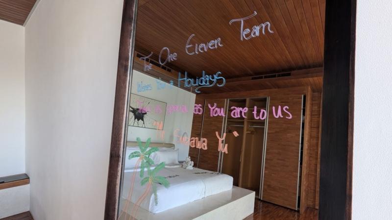 ウェルカムメッセージがミラーに！