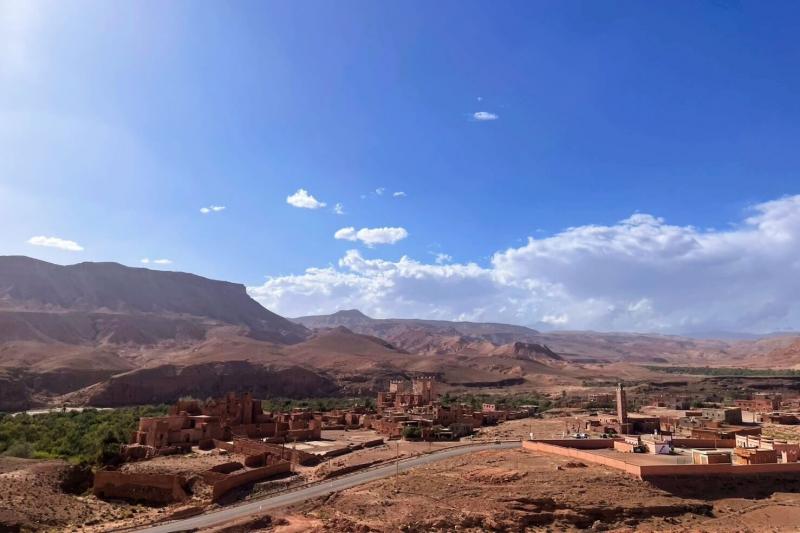 アイト ベン ハッドゥの集落を上から見た様子