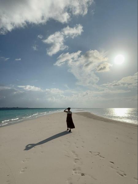 陽の光が海に反射して、さらに眩しい！