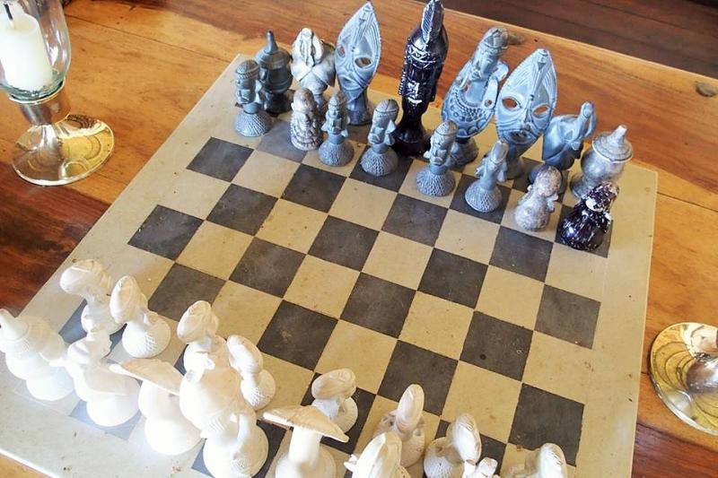 アフリカンデザインのチェスが！