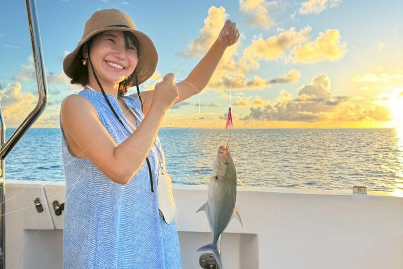 釣れました！ 笑顔が弾けます
